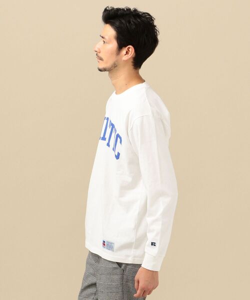 Russell Athletic（ラッセルアスレティック）の「【SHIPS別注】RUSSELL ATHLETIC: ユーズド加工 プリント ロンT（Tシャツ/カットソー・メンズ・ホワイト/ライトホワイト/ネイビー/グリーン・SMALL/MEDIUM/LARGE/X-LARGE）」の22枚目の写真