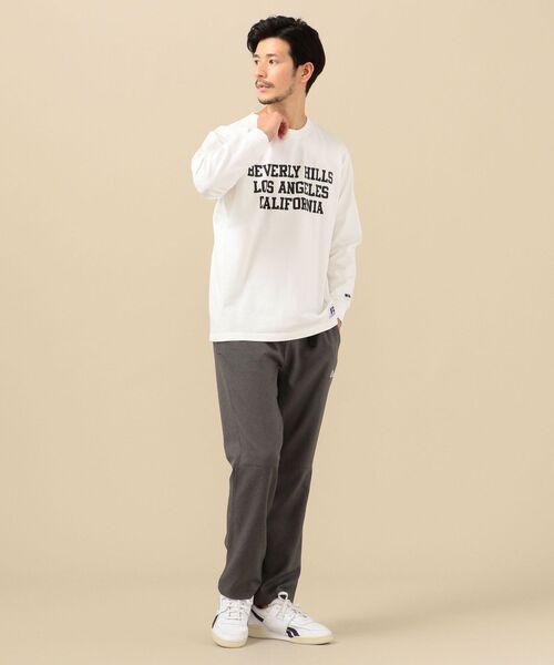 Russell Athletic（ラッセルアスレティック）の「【SHIPS別注】RUSSELL ATHLETIC: ユーズド加工 プリント ロンT（Tシャツ/カットソー・メンズ・ホワイト/ライトホワイト/ネイビー/グリーン・SMALL/MEDIUM/LARGE/X-LARGE）」の6枚目の写真