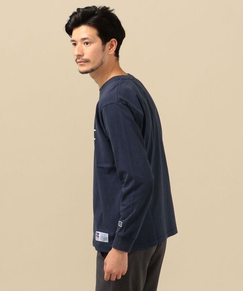 Russell Athletic（ラッセルアスレティック）の「【SHIPS別注】RUSSELL ATHLETIC: ユーズド加工 プリント ロンT（Tシャツ/カットソー・メンズ・ホワイト/ライトホワイト/ネイビー/グリーン・SMALL/MEDIUM/LARGE/X-LARGE）」の20枚目の写真