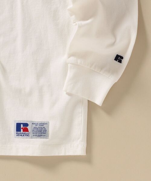 Russell Athletic（ラッセルアスレティック）の「【SHIPS別注】RUSSELL ATHLETIC: ユーズド加工 プリント ロンT（Tシャツ/カットソー・メンズ・ホワイト/ライトホワイト/ネイビー/グリーン・SMALL/MEDIUM/LARGE/X-LARGE）」の21枚目の写真