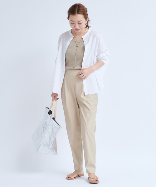 DouDou（ドゥドゥ）の「フェイクレザーパンツ（その他パンツ・レディース・ブラック/ベージュ・38/36）」の5枚目の写真