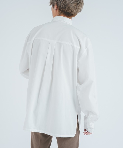 epnok（エプノック）の「サイドスリットドレスシャツ（シャツ/ブラウス・メンズ・ブラック/オフホワイト・MEDIUM/LARGE）」の5枚目の写真