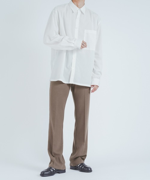 epnok（エプノック）の「サイドスリットドレスシャツ（シャツ/ブラウス・メンズ・ブラック/オフホワイト・MEDIUM/LARGE）」の7枚目の写真