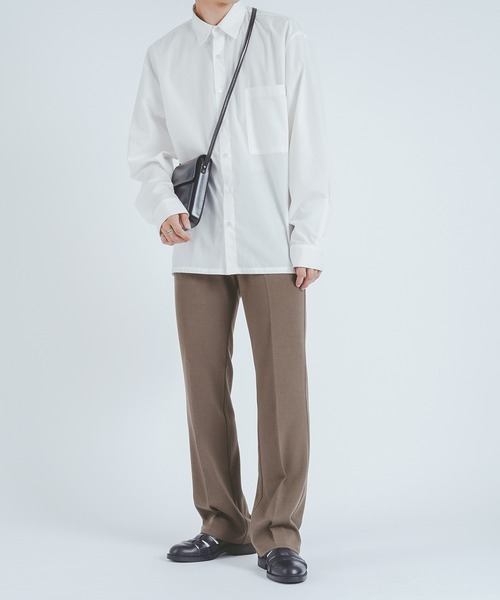 epnok（エプノック）の「サイドスリットドレスシャツ（シャツ/ブラウス・メンズ・ブラック/オフホワイト・MEDIUM/LARGE）」の8枚目の写真