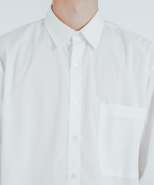 epnok（エプノック）の「サイドスリットドレスシャツ（シャツ/ブラウス・メンズ・ブラック/オフホワイト・MEDIUM/LARGE）」の10枚目の写真