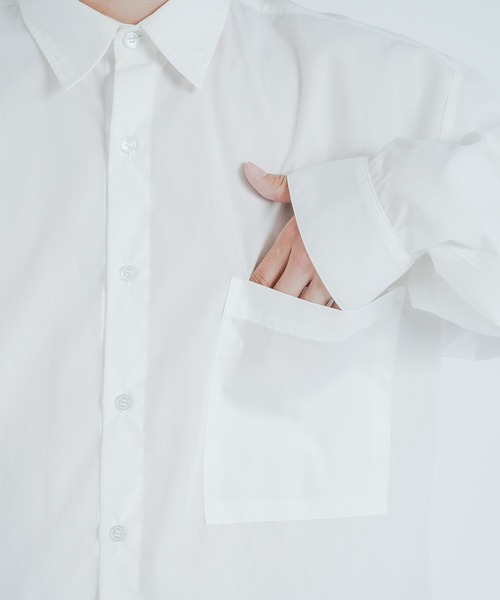 epnok（エプノック）の「サイドスリットドレスシャツ（シャツ/ブラウス・メンズ・ブラック/オフホワイト・MEDIUM/LARGE）」の13枚目の写真