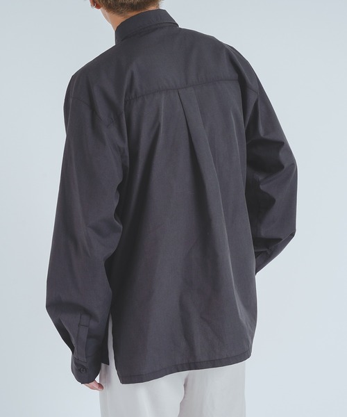 epnok（エプノック）の「サイドスリットドレスシャツ（シャツ/ブラウス・メンズ・ブラック/オフホワイト・MEDIUM/LARGE）」の18枚目の写真