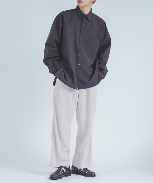 epnok（エプノック）の「サイドスリットドレスシャツ（シャツ/ブラウス・メンズ・ブラック/オフホワイト・MEDIUM/LARGE）」の19枚目の写真