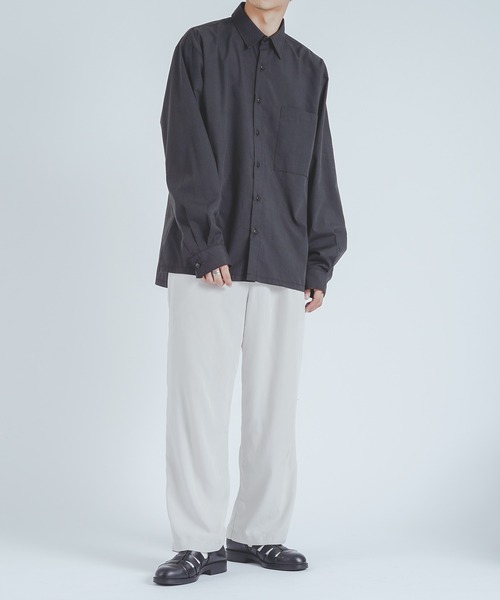 epnok（エプノック）の「サイドスリットドレスシャツ（シャツ/ブラウス・メンズ・ブラック/オフホワイト・MEDIUM/LARGE）」の20枚目の写真