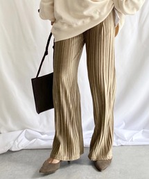 She's Closet（シーズクローゼット）の「スエードタッチ プリーツパンツ ロング イージーパンツ（その他パンツ）」