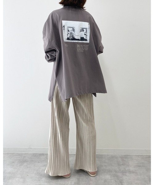 She's Closet（シーズクローゼット）の「スエードタッチ プリーツパンツ ロング イージーパンツ（その他パンツ・レディース・ブラック/ベージュ/パープル/アイボリー/カーキブラウン/グリーン/ライトパープル・FREE）」の17枚目の写真