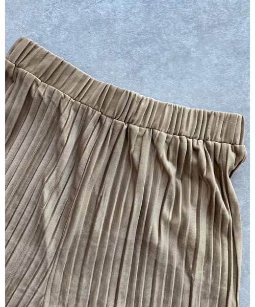 She's Closet（シーズクローゼット）の「スエードタッチ プリーツパンツ ロング イージーパンツ（その他パンツ・レディース・ブラック/ベージュ/パープル/アイボリー/カーキブラウン/グリーン/ライトパープル・FREE）」の21枚目の写真