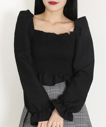 WC | WC/シャーリング長袖トップス(シャツ/ブラウス)