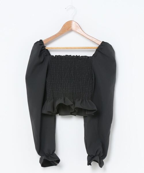 WC（ダブル シー）の「シャーリング長袖トップス（シャツ/ブラウス・レディース・ホワイト/ブラック/ベージュ/ブラウン・FREE）」の10枚目の写真