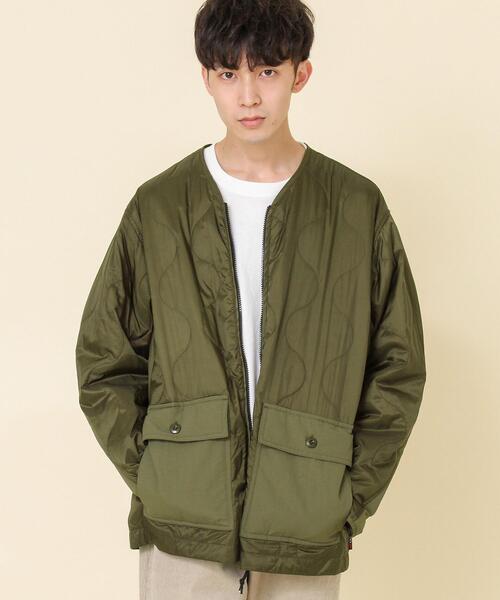 coen（コーエン）の「OUTLAST(R)中綿ミリタリージャケット#（ミリタリージャケット・メンズ・ブラック/オリーブ・LARGE/MEDIUM/SMALL/X-LARGE）」の15枚目の写真