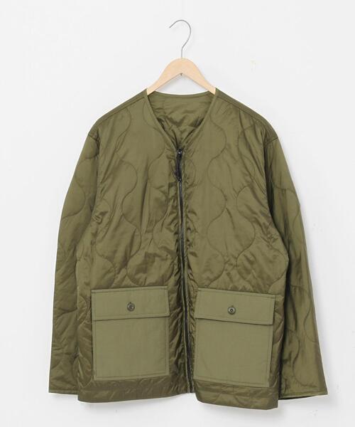coen（コーエン）の「OUTLAST(R)中綿ミリタリージャケット#（ミリタリージャケット・メンズ・ブラック/オリーブ・LARGE/MEDIUM/SMALL/X-LARGE）」の9枚目の写真