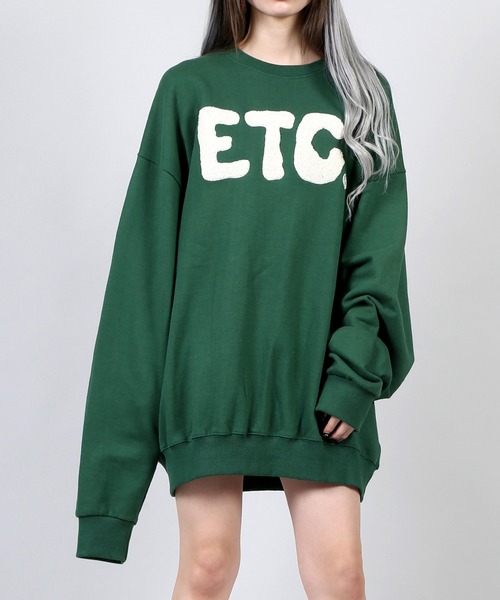 DING（ディング）の「DING/ETCスウェット（スウェット・レディース・ホワイト/ブラック/ブルー/グリーン・FREE）」の3枚目の写真