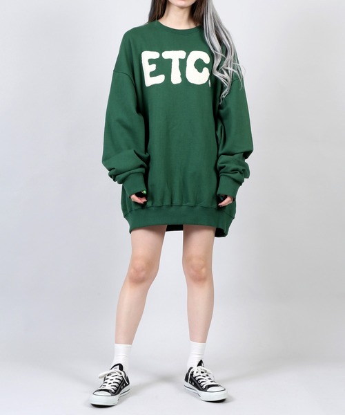 DING（ディング）の「DING/ETCスウェット（スウェット・レディース・ホワイト/ブラック/ブルー/グリーン・FREE）」の5枚目の写真