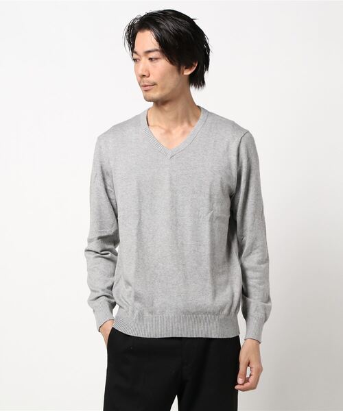 HARVARD(ハーバード)の「【HARVARD】コットンカシミヤVネック(ニット/セーター・メンズ・ネイビー/グレー・M/XL/L)」の8枚目の写真