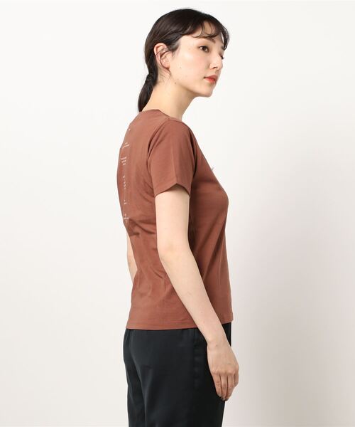 SOMETHING（サムシング）の「【SOMETHING】SHINY PRINT T-SHIRT H/S（Tシャツ/カットソー・レディース・ホワイト/ブラウン/クリアブラウン・FREE）」の4枚目の写真