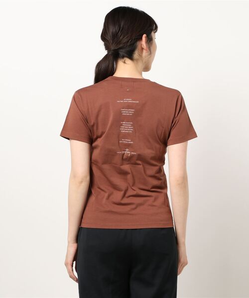 SOMETHING（サムシング）の「【SOMETHING】SHINY PRINT T-SHIRT H/S（Tシャツ/カットソー・レディース・ホワイト/ブラウン/クリアブラウン・FREE）」の5枚目の写真