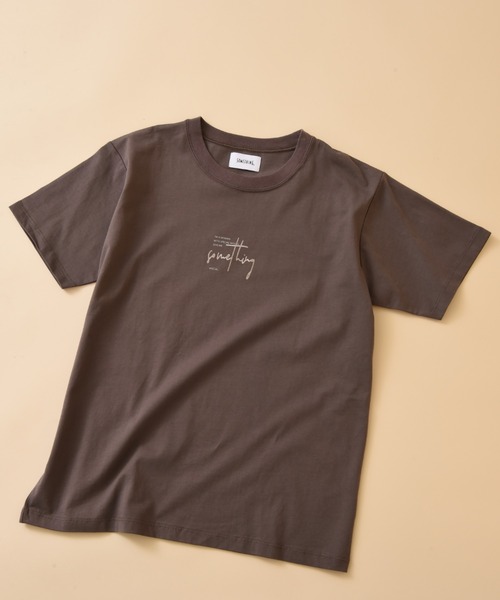 SOMETHING（サムシング）の「【SOMETHING】SHINY PRINT T-SHIRT H/S（Tシャツ/カットソー・レディース・ホワイト/ブラウン/クリアブラウン・FREE）」の18枚目の写真