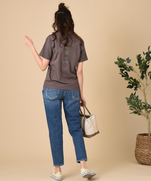 SOMETHING（サムシング）の「【SOMETHING】SHINY PRINT T-SHIRT H/S（Tシャツ/カットソー・レディース・ホワイト/ブラウン/クリアブラウン・FREE）」の12枚目の写真