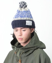 THE BAREFOOT | 4-LINE ALAN POMPOM WATCH CAP / 4ライン アラン ポンポン ワッチキャップ(ニットキャップ/ビーニー)