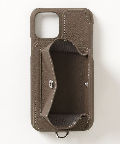 新品】DEMIU POCHEレザー iPhoneケース エトープ 牛皮