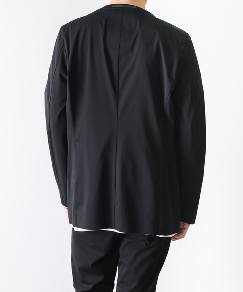 セール】HIGH GAUGE JERSEY COLLARLESS TECHNICAL BLAZER（テーラード