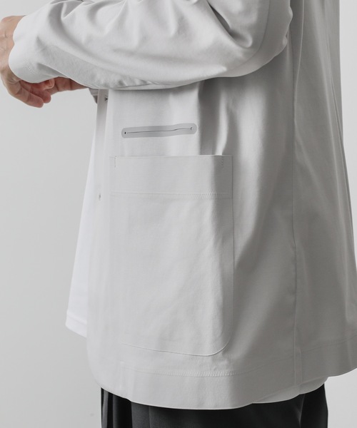 ATTACHMENT（アタッチメント）の「HIGH GAUGE JERSEY COLLARLESS TECHNICAL BLAZER（テーラードジャケット・メンズ・ライトグレー/グレー系その他/ブラック・2/1/3/4）」の15枚目の写真
