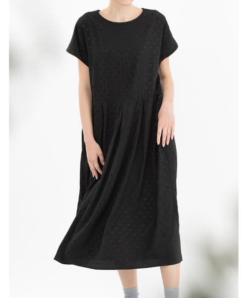 nop de nod ノップドゥノッドットワンピース　コットン　フレンチスリーブ nop de nod ノップドゥノッドットワンピース コットン フレンチ