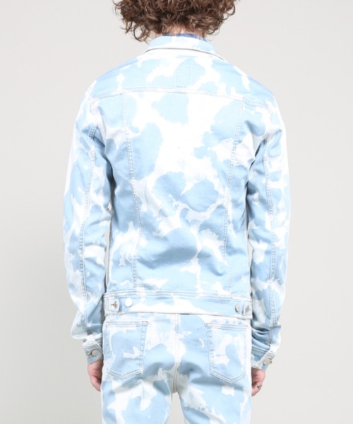 GalaabenD（ガラアーベント）の「スーパーハイパワーデニム パッチィパターンブリーチデニムジャケット（デニムジャケット・メンズ・ライトブルー/ブルー・S/L/M）」の18枚目の写真