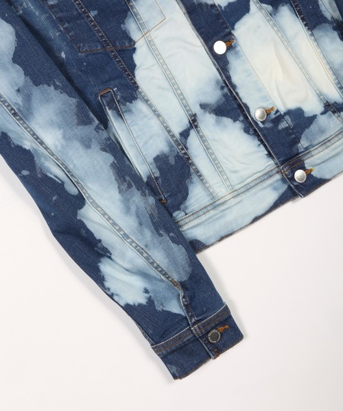 GalaabenD（ガラアーベント）の「スーパーハイパワーデニム パッチィパターンブリーチデニムジャケット（デニムジャケット・メンズ・ライトブルー/ブルー・S/L/M）」の14枚目の写真