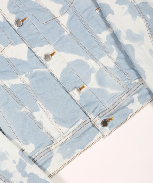 GalaabenD（ガラアーベント）の「スーパーハイパワーデニム パッチィパターンブリーチデニムジャケット（デニムジャケット・メンズ・ライトブルー/ブルー・S/L/M）」の17枚目の写真