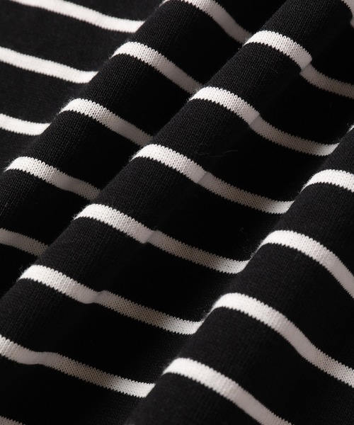 ADAM ET ROPE'（アダムエロペ）の「OEコットン ルーズシルエット モックネック ロンT（Tシャツ/カットソー・メンズ・ホワイト/ホワイト×ブラック/ブラック・S/M/L/XL）」の16枚目の写真