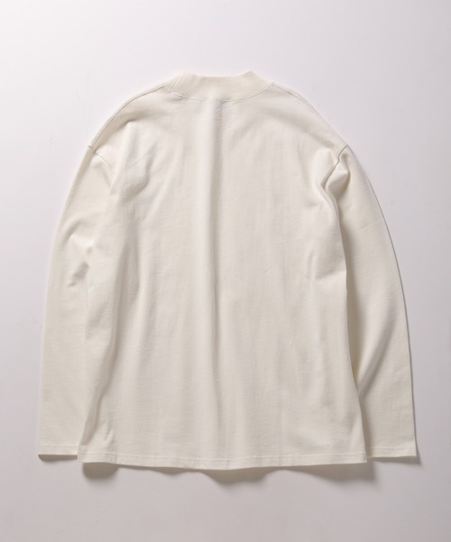 ADAM ET ROPE'（アダムエロペ）の「OEコットン ルーズシルエット モックネック ロンT（Tシャツ/カットソー・メンズ・ホワイト/ホワイト×ブラック/ブラック・S/M/L/XL）」の10枚目の写真