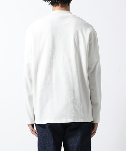 ADAM ET ROPE'（アダムエロペ）の「OEコットン ルーズシルエット モックネック ロンT（Tシャツ/カットソー・メンズ・ホワイト/ホワイト×ブラック/ブラック・S/M/L/XL）」の20枚目の写真