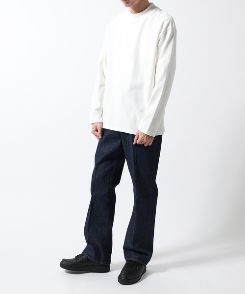 ADAM ET ROPE'（アダムエロペ）の「OEコットン ルーズシルエット モックネック ロンT（Tシャツ/カットソー・メンズ・ホワイト/ホワイト×ブラック/ブラック・S/M/L/XL）」の19枚目の写真