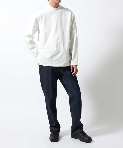 ADAM ET ROPE'（アダムエロペ）の「OEコットン ルーズシルエット モックネック ロンT（Tシャツ/カットソー・メンズ・ホワイト/ホワイト×ブラック/ブラック・S/M/L/XL）」の18枚目の写真