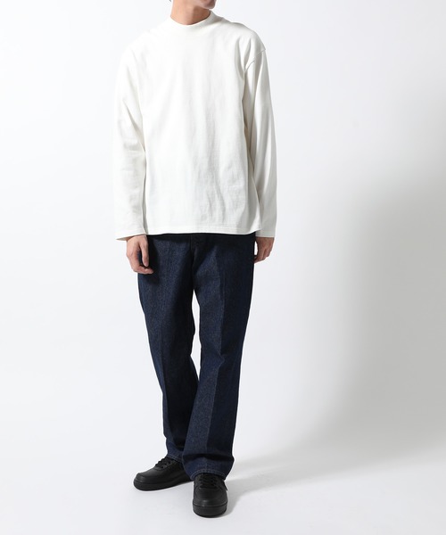 ADAM ET ROPE'（アダムエロペ）の「OEコットン ルーズシルエット モックネック ロンT（Tシャツ/カットソー・メンズ・ホワイト/ホワイト×ブラック/ブラック・S/M/L/XL）」の17枚目の写真