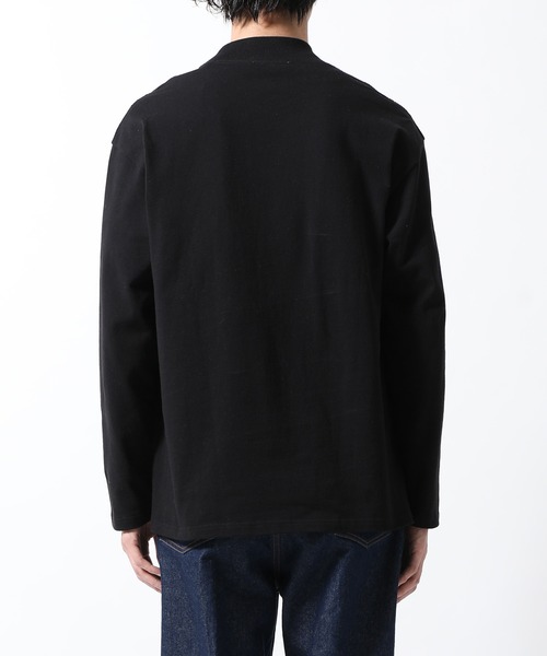 ADAM ET ROPE'（アダムエロペ）の「OEコットン ルーズシルエット モックネック ロンT（Tシャツ/カットソー・メンズ・ホワイト/ホワイト×ブラック/ブラック・S/M/L/XL）」の22枚目の写真