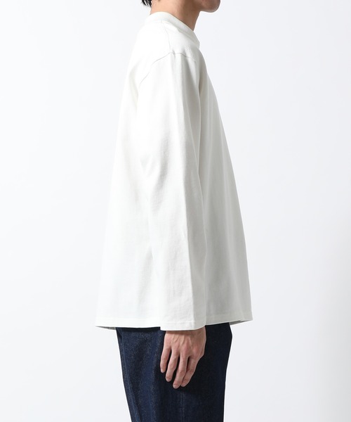ADAM ET ROPE'（アダムエロペ）の「OEコットン ルーズシルエット モックネック ロンT（Tシャツ/カットソー・メンズ・ホワイト/ホワイト×ブラック/ブラック・S/M/L/XL）」の21枚目の写真