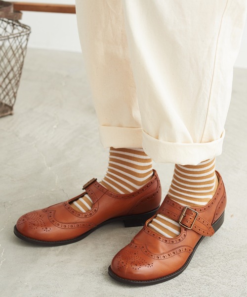 chambre de charme（シャンブルドゥシャーム）の「cdc ボーダーソックス（ソックス/靴下・レディース・ベージュ/ネイビー/オフホワイト・FREE）」の17枚目の写真