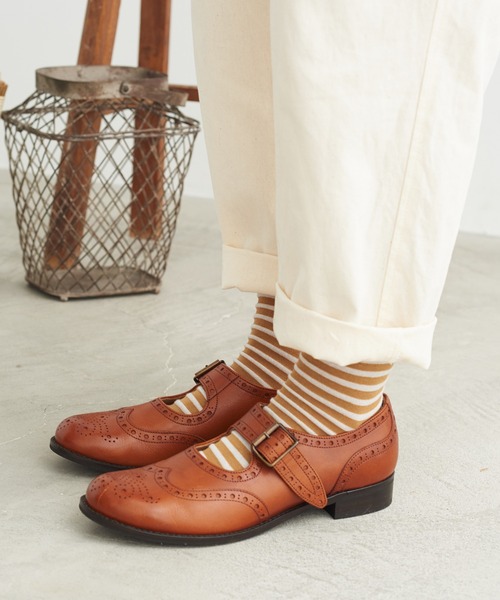 chambre de charme（シャンブルドゥシャーム）の「cdc ボーダーソックス（ソックス/靴下・レディース・ベージュ/ネイビー/オフホワイト・FREE）」の8枚目の写真