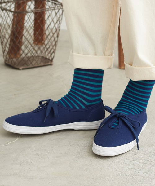 chambre de charme（シャンブルドゥシャーム）の「cdc ボーダーソックス（ソックス/靴下・レディース・ベージュ/ネイビー/オフホワイト・FREE）」の15枚目の写真