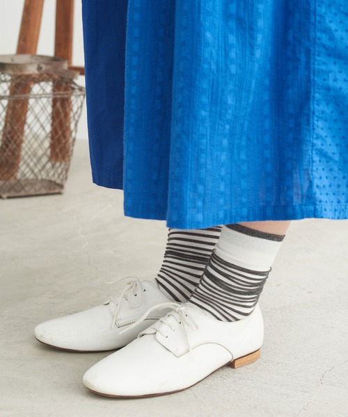 chambre de charme（シャンブルドゥシャーム）の「cdc ボーダーソックス（ソックス/靴下・レディース・ベージュ/ネイビー/オフホワイト・FREE）」の13枚目の写真