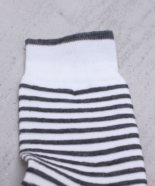 chambre de charme（シャンブルドゥシャーム）の「cdc ボーダーソックス（ソックス/靴下・レディース・ベージュ/ネイビー/オフホワイト・FREE）」の10枚目の写真