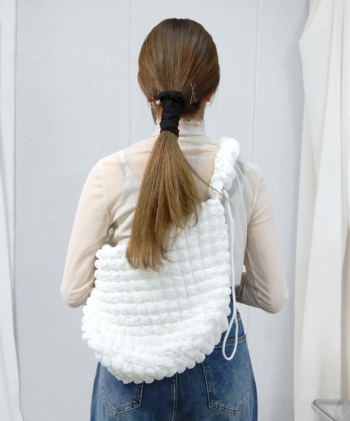 minia（ミニア）の「シフォンシュシュ+リボンSET ＜取り外して別々にも使える2WAY仕様＞　◇（シュシュ・レディース・ブラック/ベージュ/ピンク/モカ・FREE）」の10枚目の写真