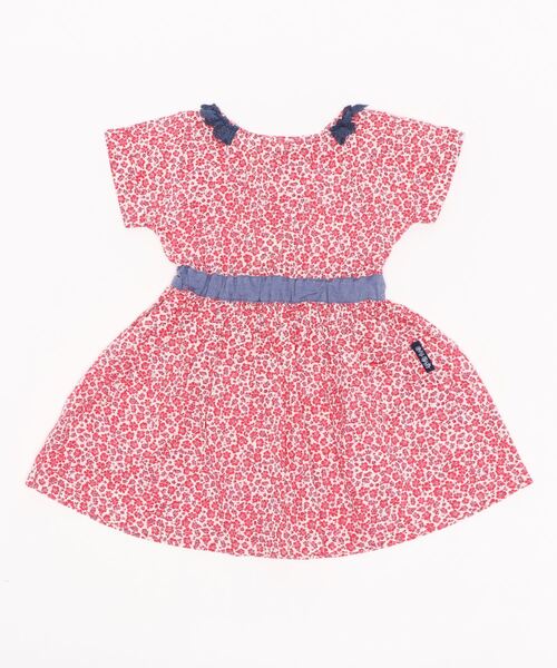 RAGMART(ラグマート)の「レース襟ギャザーワンピース ギンガムチェック 幾何柄 花柄(ワンピース・キッズ・グリーン/レッド/ブラック・100cm/130cm/110cm/120cm)」の12枚目の写真